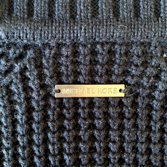 MICHAEL Michael Kors Black Sweater w/ Faux Leather Pockets - Size Small - EUC! - Picture 3 of 8